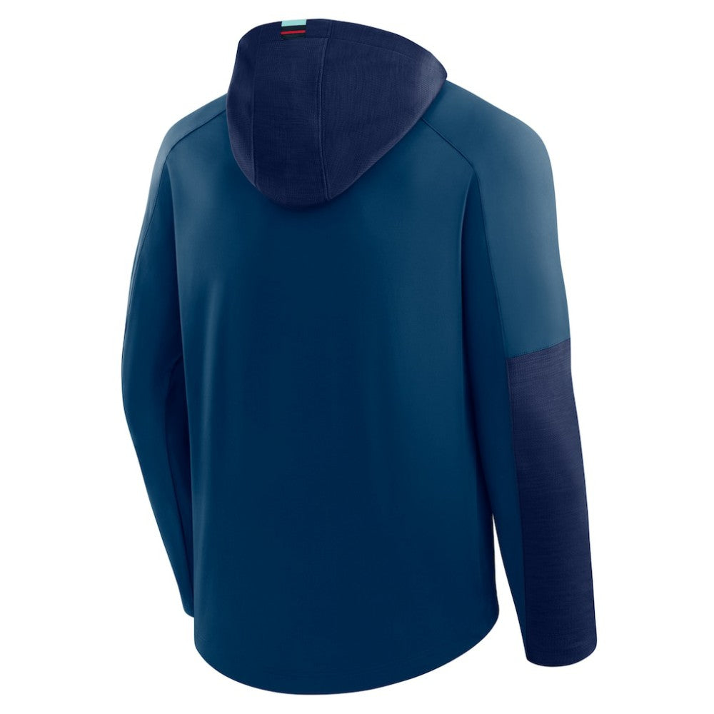 Seattle Kraken Fanatics Penalty Shot Long Sleeve Hoodie T-Shirt - Deep Sea Blue | Fanatics on sale