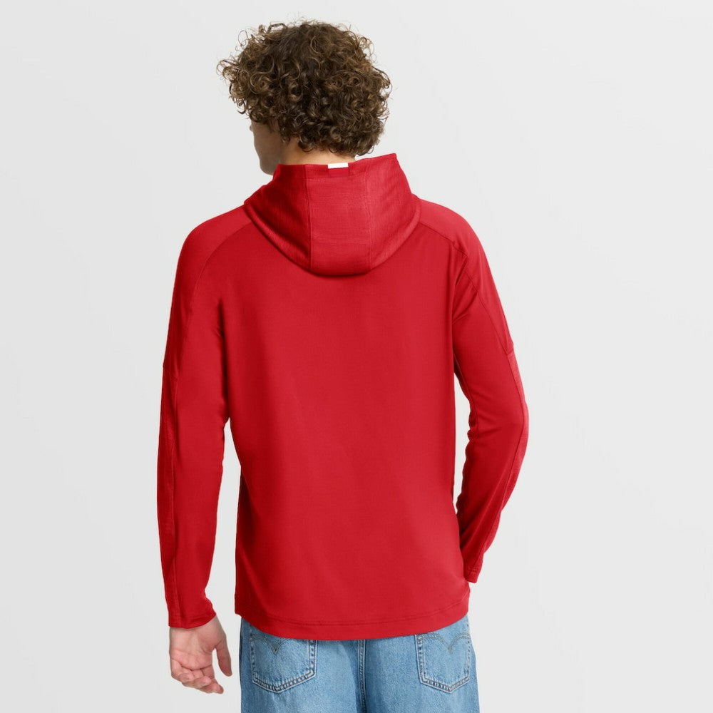 Detroit Red Wings Fanatics Penalty Shot Long Sleeve Hoodie T-Shirt - Red | Fanatics Lifestyle