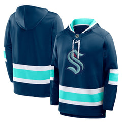 Seattle Kraken Fanatics Prime Time Fleece Hoodie - Deep Sea Blue | Fanatics discount