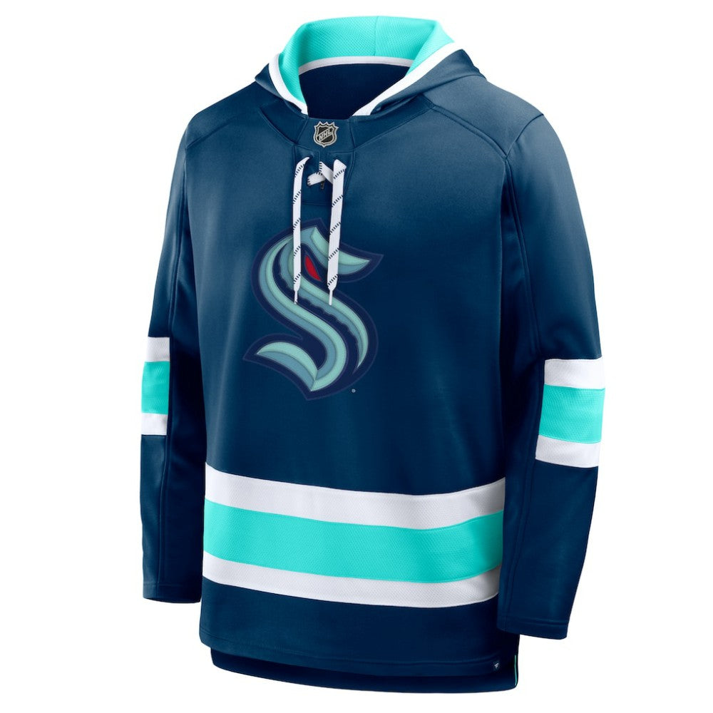 Seattle Kraken Fanatics Prime Time Fleece Hoodie - Deep Sea Blue | Fanatics discount