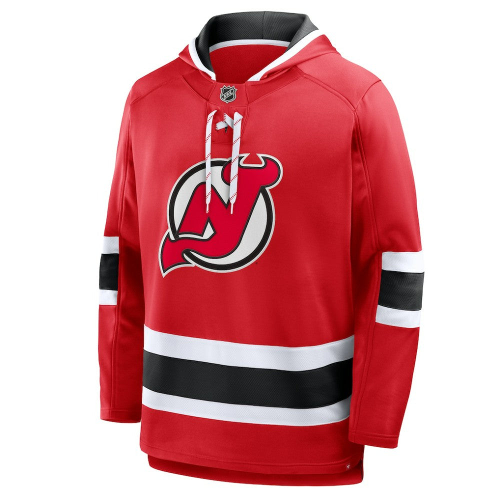 New Jersey Devils Fanatics Prime Time Fleece Hoodie - Red | Fanatics Clearance