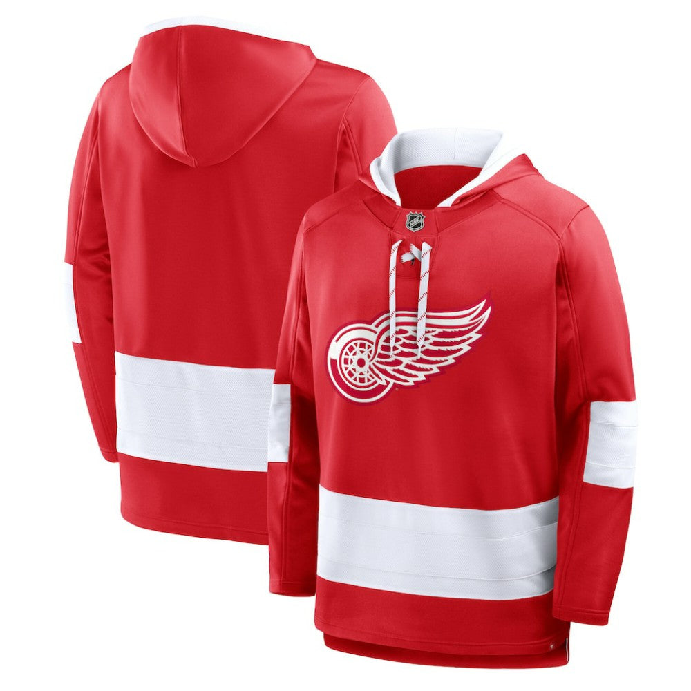Detroit Red Wings Fanatics Prime Time Fleece Hoodie - Red | Fanatics Clearance