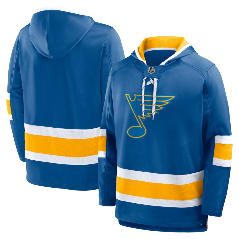 St. Louis Blues Fanatics Prime Time Fleece Hoodie - Blue | Fanatics Lifestyle