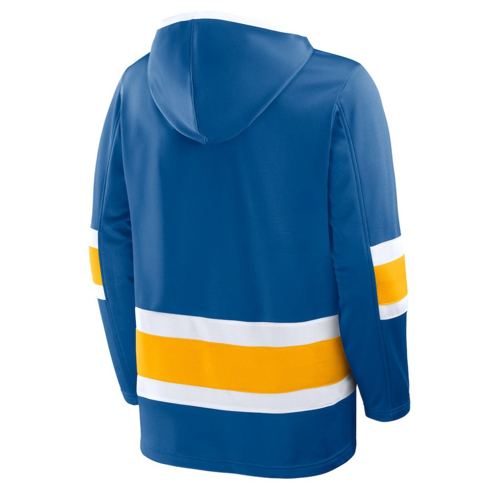 St. Louis Blues Fanatics Prime Time Fleece Hoodie - Blue | Fanatics Lifestyle