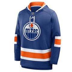 Edmonton Oilers Fanatics Prime Time Fleece Hoodie - Royal | Fanatics near me
