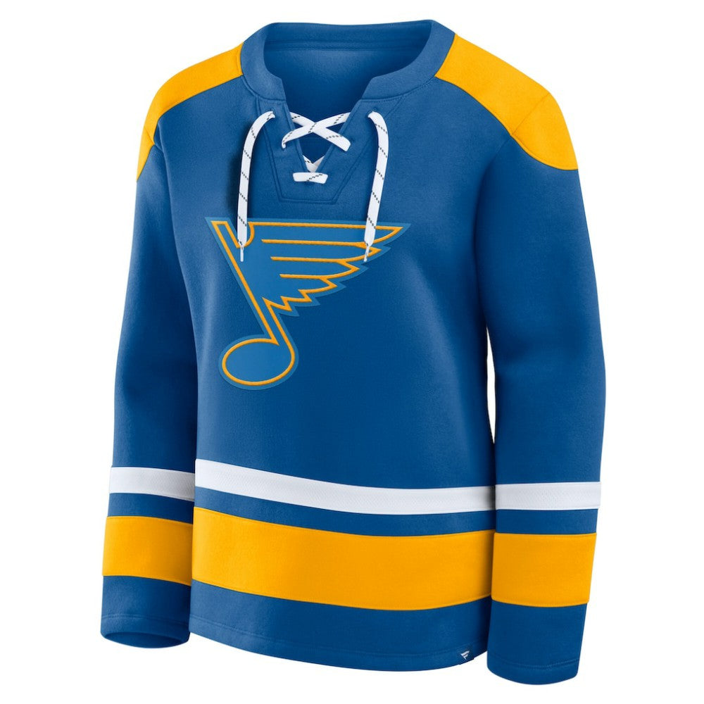 St. Louis Blues Fanatics Women's Icing Long Sleeve Lace Up Sweatshirt - Blue | Fanatics near me