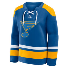 St. Louis Blues Fanatics Women's Icing Long Sleeve Lace Up Sweatshirt - Blue | Fanatics near me