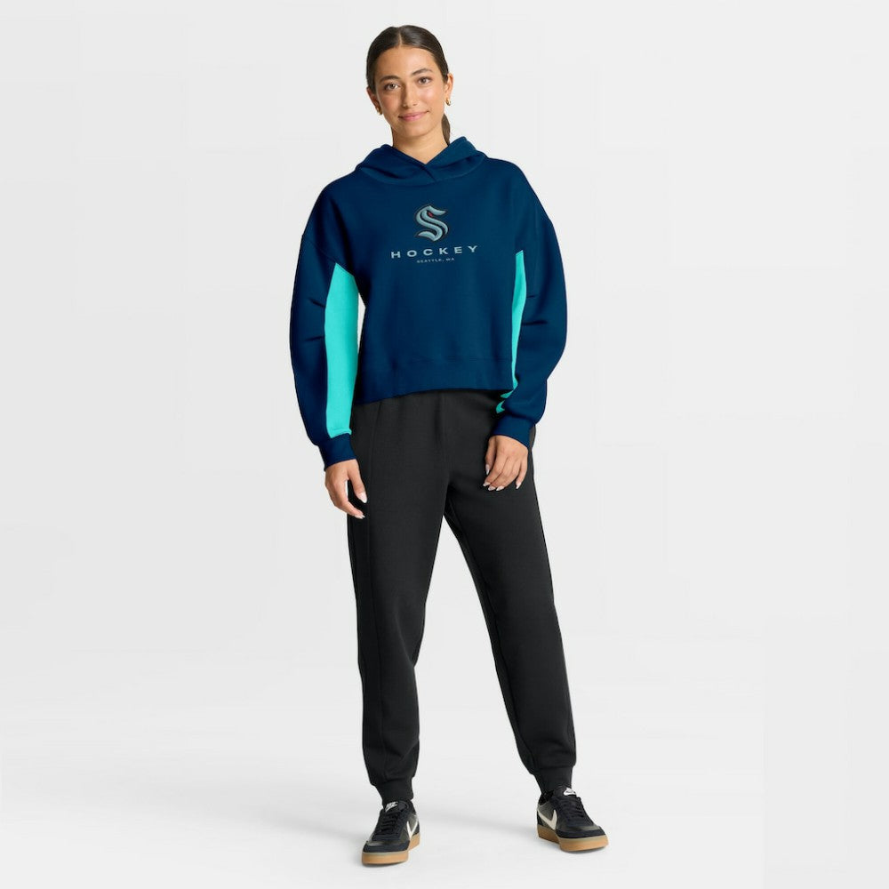 Seattle Kraken Fanatics Women's Back Check Boxy Hoodie - Navy | Fanatics online