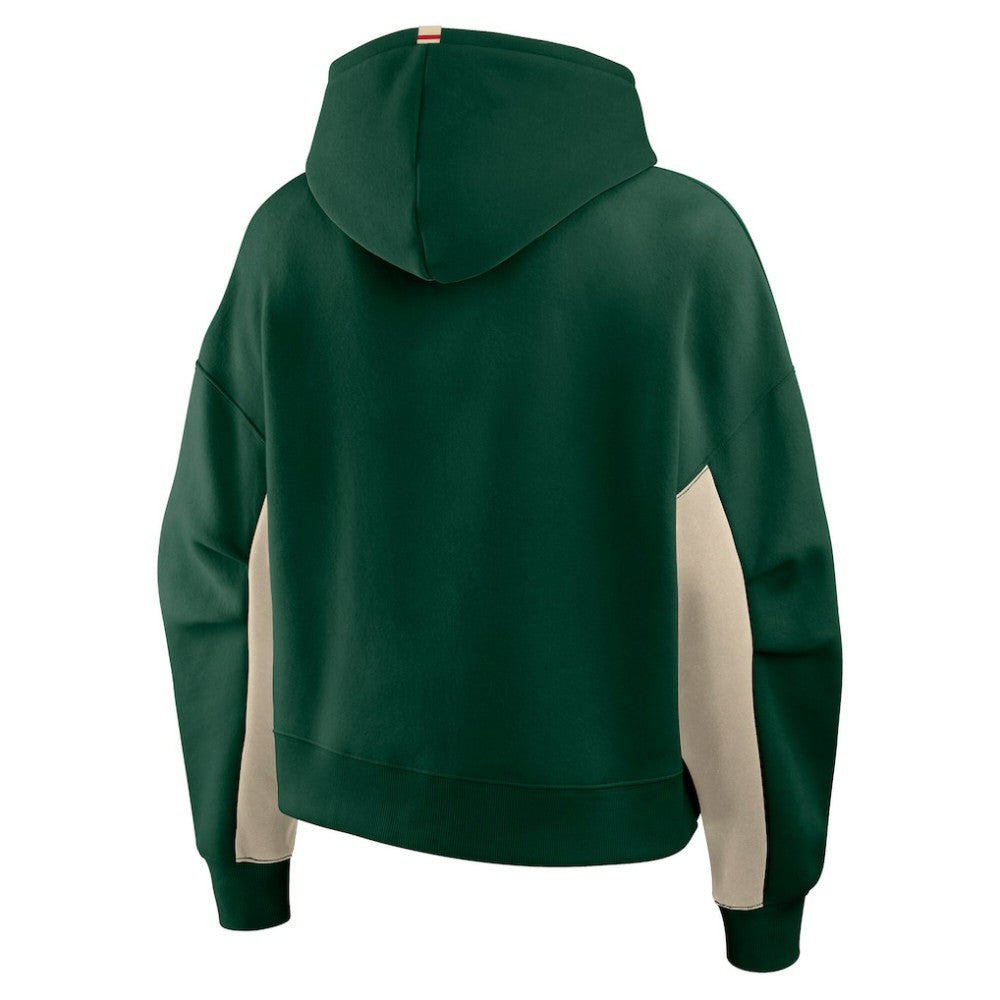 Minnesota Wild Fanatics Women's Back Check Boxy Hoodie - Green | Fanatics discount