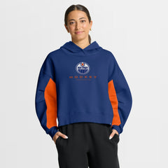 Edmonton Oilers Fanatics Women's Back Check Boxy Hoodie - Royal | Fanatics on sale