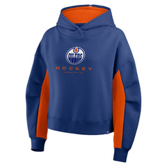 Edmonton Oilers Fanatics Women's Back Check Boxy Hoodie - Royal | Fanatics on sale