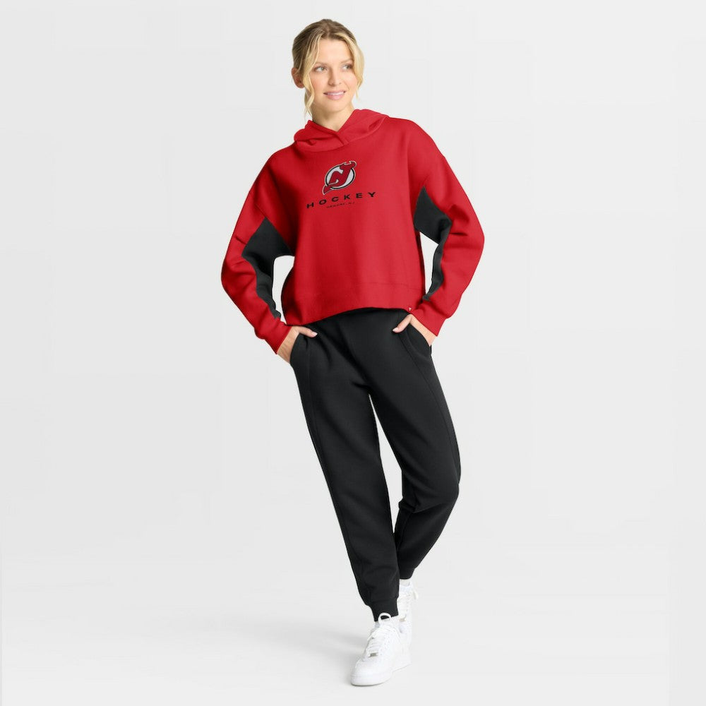 New Jersey Devils Fanatics Women's Back Check Boxy Hoodie - Red | Fanatics near me