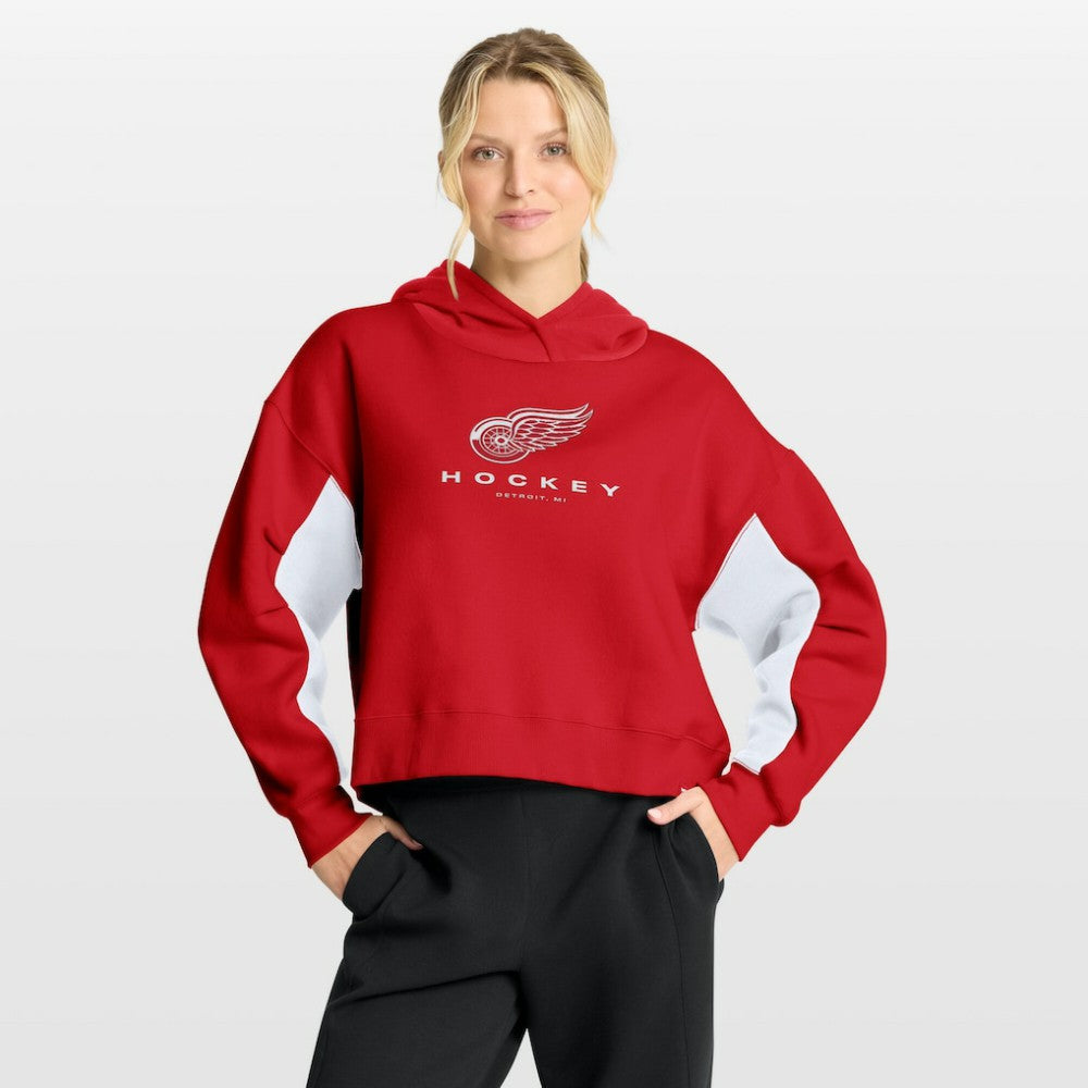 Detroit Red Wings Fanatics Women's Back Check Boxy Hoodie - Red | Fanatics online
