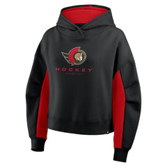 Ottawa Senators Fanatics Women's Back Check Boxy Hoodie - Black | Fanatics Lifestyle