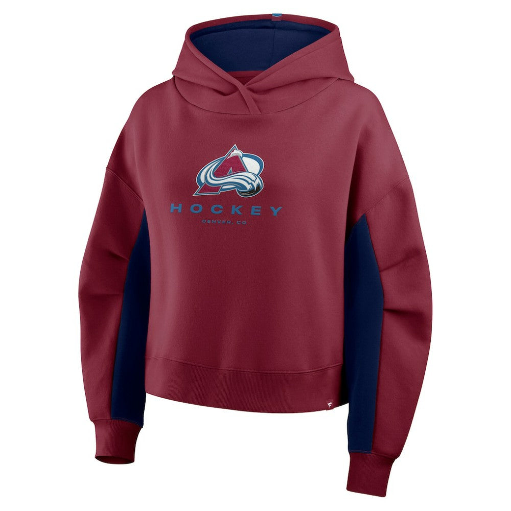 Colorado Avalanche Fanatics Women's Back Check Boxy Hoodie - Burgundy | Fanatics discount