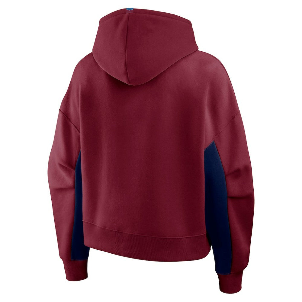 Colorado Avalanche Fanatics Women's Back Check Boxy Hoodie - Burgundy | Fanatics discount