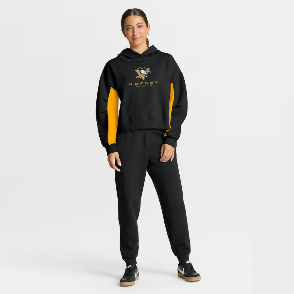 Pittsburgh Penguins Fanatics Women's Back Check Boxy Hoodie - Black | Fanatics Clearance