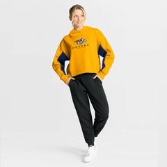 Nashville Predators Fanatics Women's Back Check Boxy Hoodie - Gold | Fanatics on sale