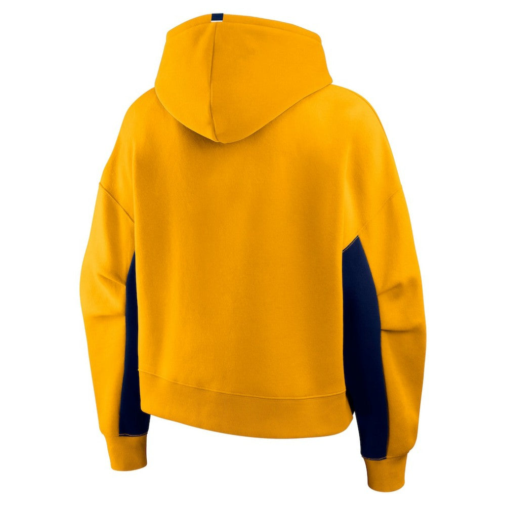 Nashville Predators Fanatics Women's Back Check Boxy Hoodie - Gold | Fanatics on sale