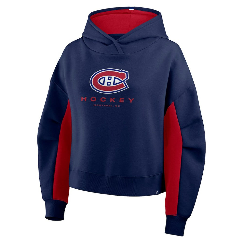 Montreal Canadiens Fanatics Women's Back Check Boxy Hoodie - Navy | Fanatics discount