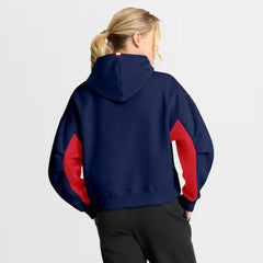 Columbus Blue Jackets Fanatics Women's Back Check Boxy Hoodie - Navy | Fanatics Lifestyle