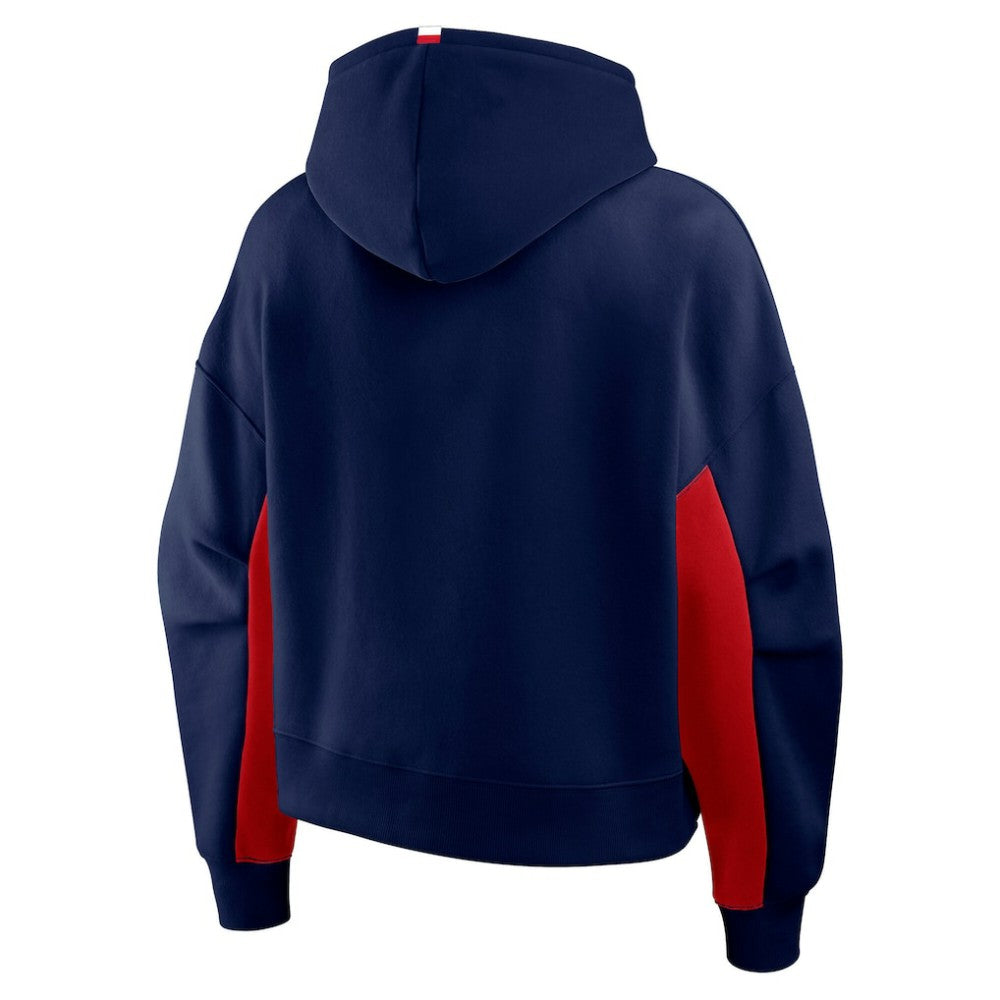 Columbus Blue Jackets Fanatics Women's Back Check Boxy Hoodie - Navy | Fanatics Lifestyle