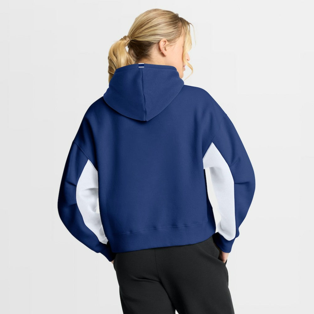 Toronto Maple Leafs Fanatics Women's Back Check Boxy Hoodie - Blue | Fanatics Lifestyle