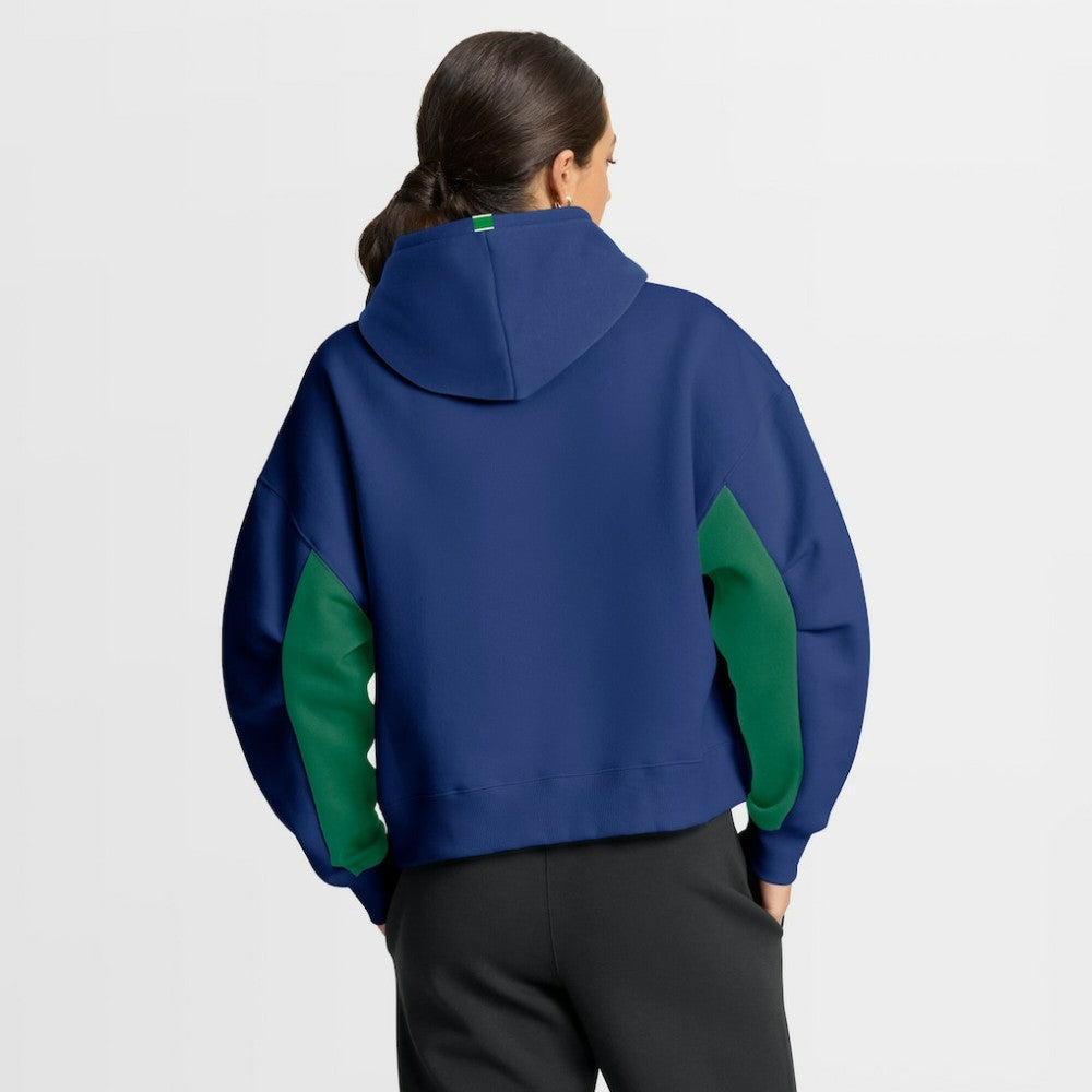 Vancouver Canucks Fanatics Women's Back Check Boxy Hoodie - Blue | Fanatics sale