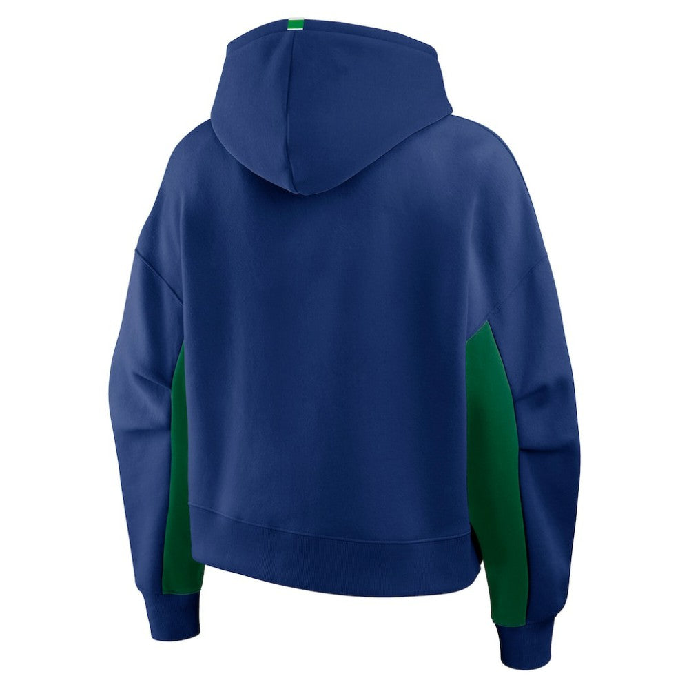 Vancouver Canucks Fanatics Women's Back Check Boxy Hoodie - Blue | Fanatics sale