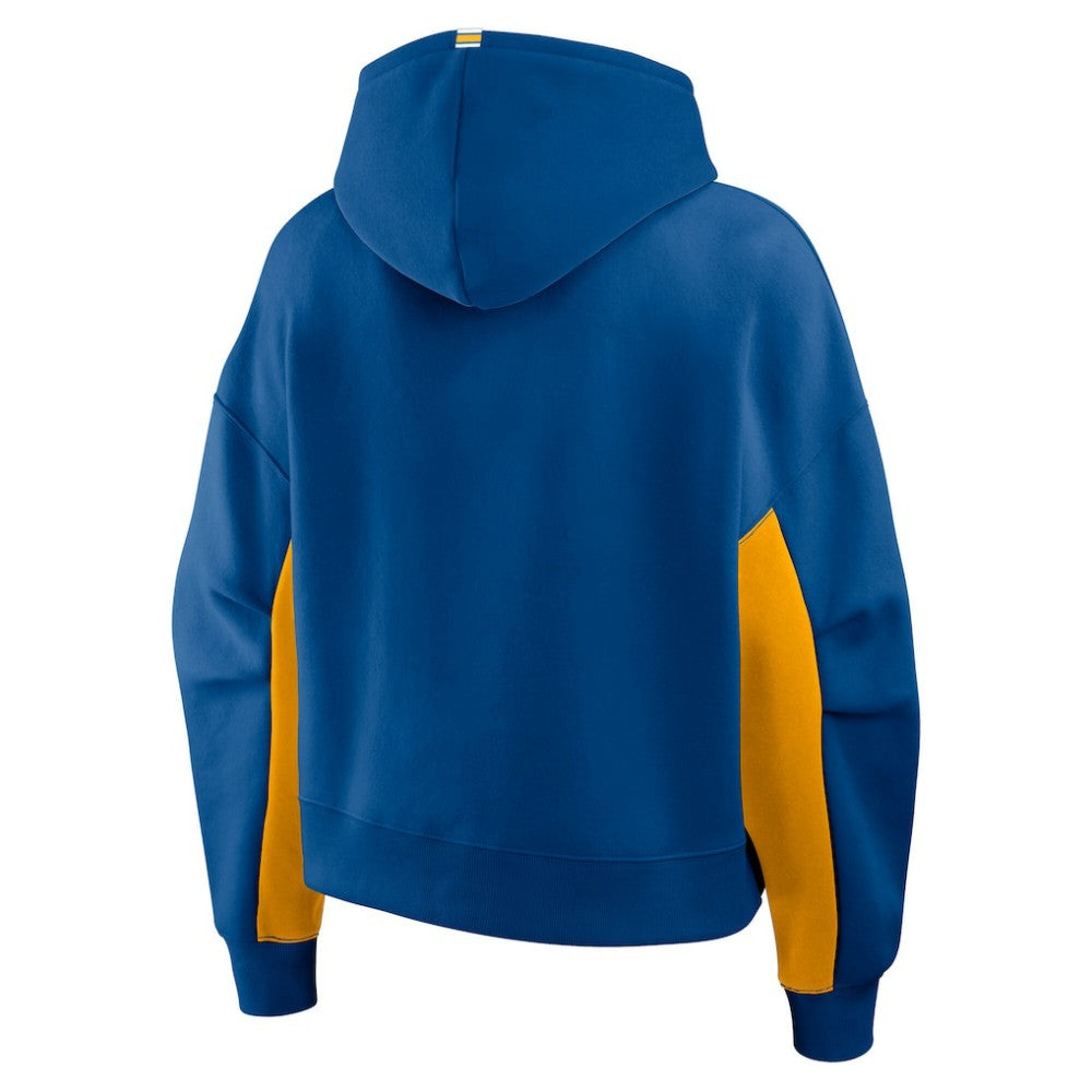 St. Louis Blues Fanatics Women's Back Check Boxy Hoodie - Blue | Fanatics Clearance