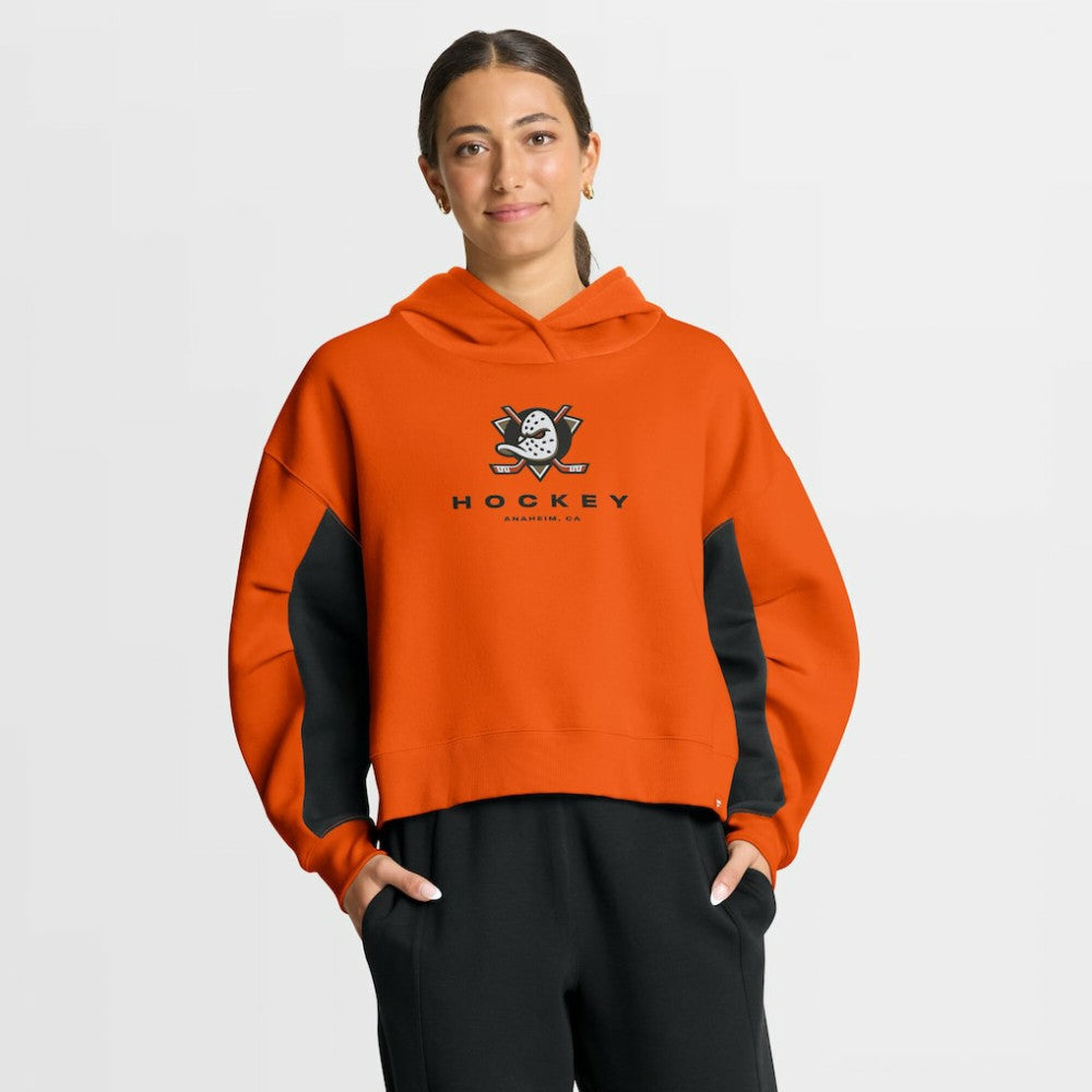 Anaheim Ducks Fanatics Women's Back Check Boxy Hoodie - Orange | Fanatics near me