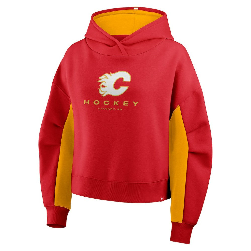 Calgary Flames Fanatics Women's Back Check Boxy Hoodie - Red | Fanatics discount