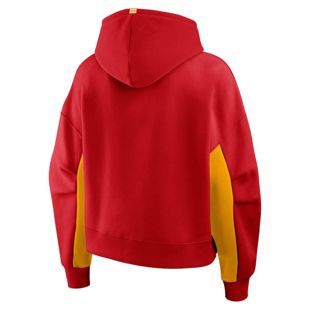 Calgary Flames Fanatics Women's Back Check Boxy Hoodie - Red | Fanatics discount