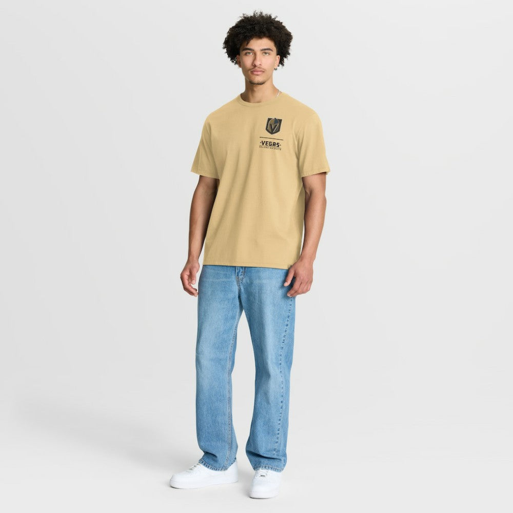 Vegas Golden Knights Fanatics Crash The Net Legacy T-Shirt - Gold | Fanatics Lifestyle