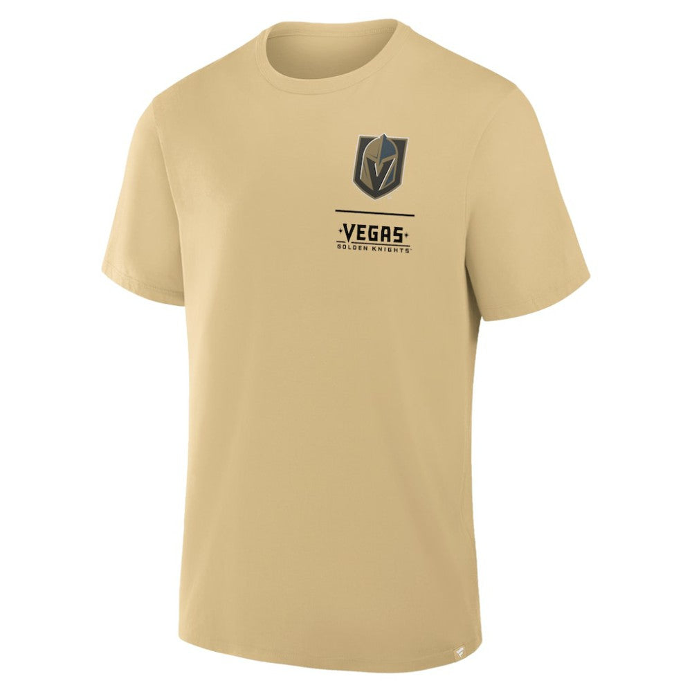 Vegas Golden Knights Fanatics Crash The Net Legacy T-Shirt - Gold | Fanatics Lifestyle