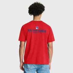 New York Rangers Fanatics Crash The Net Legacy T-Shirt - Red | Fanatics Clearance