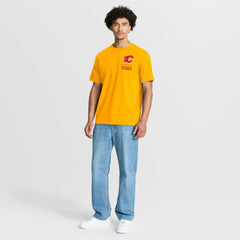 Calgary Flames Fanatics Crash The Net Legacy T-Shirt - Gold | Fanatics Clearance
