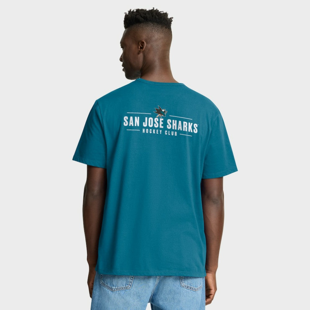 San Jose Sharks Fanatics Crash The Net Legacy T-Shirt - Teal | Fanatics Clearance