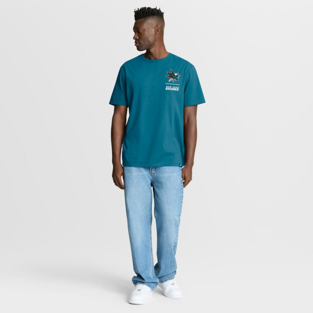San Jose Sharks Fanatics Crash The Net Legacy T-Shirt - Teal | Fanatics Clearance