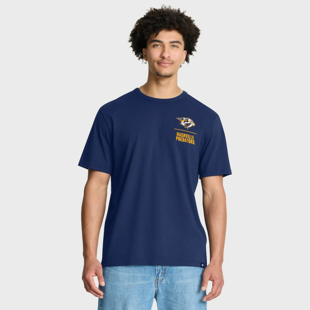 Nashville Predators Fanatics Crash The Net Legacy T-Shirt - Navy | Fanatics on sale