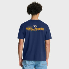 Nashville Predators Fanatics Crash The Net Legacy T-Shirt - Navy | Fanatics on sale
