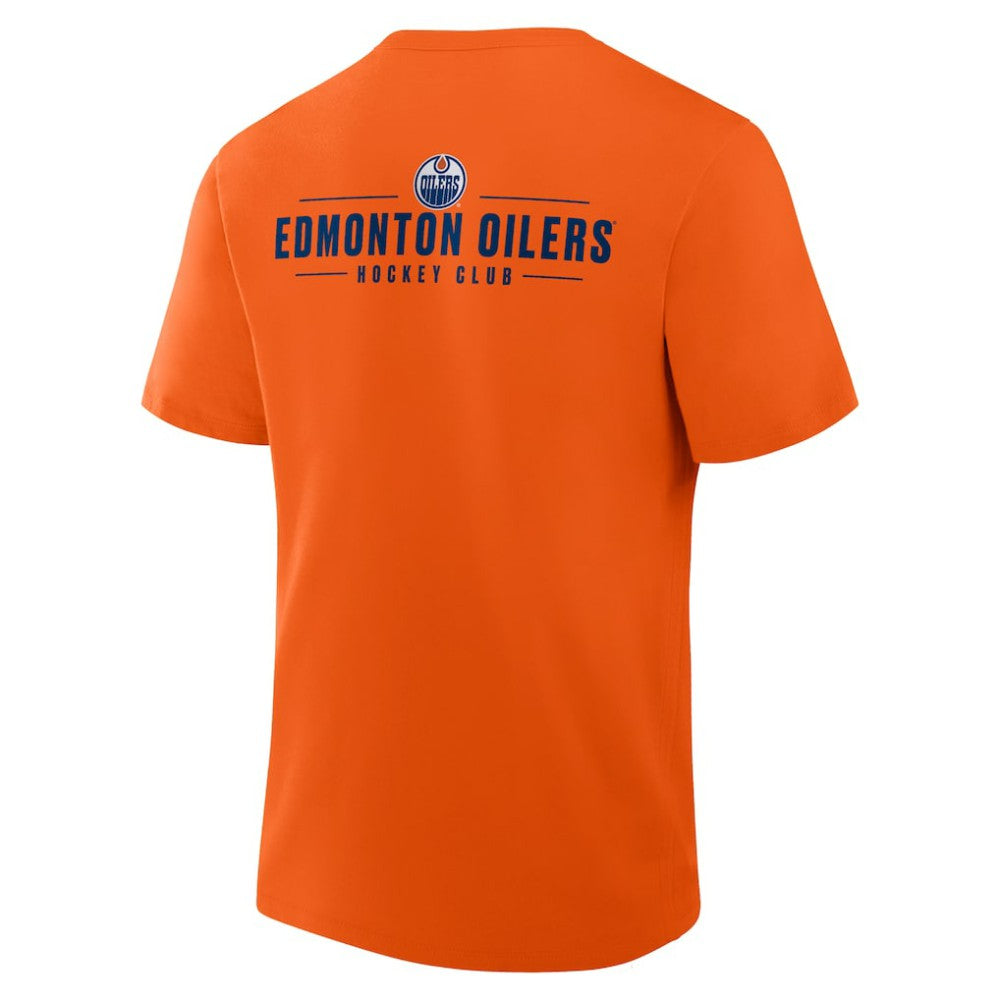 Edmonton Oilers Fanatics Crash The Net Legacy T-Shirt - Orange | Fanatics Lifestyle