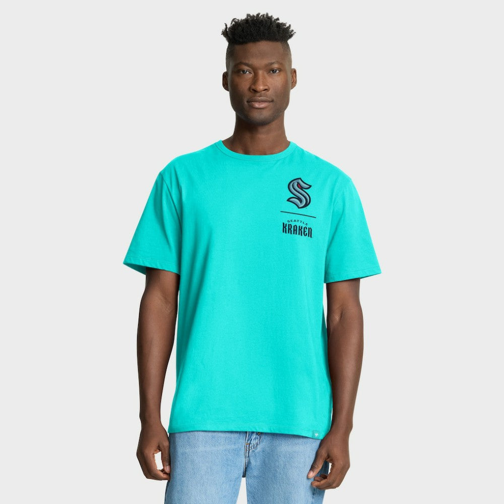 Seattle Kraken Fanatics Crash The Net Legacy T-Shirt - Light Blue | Fanatics Clearance