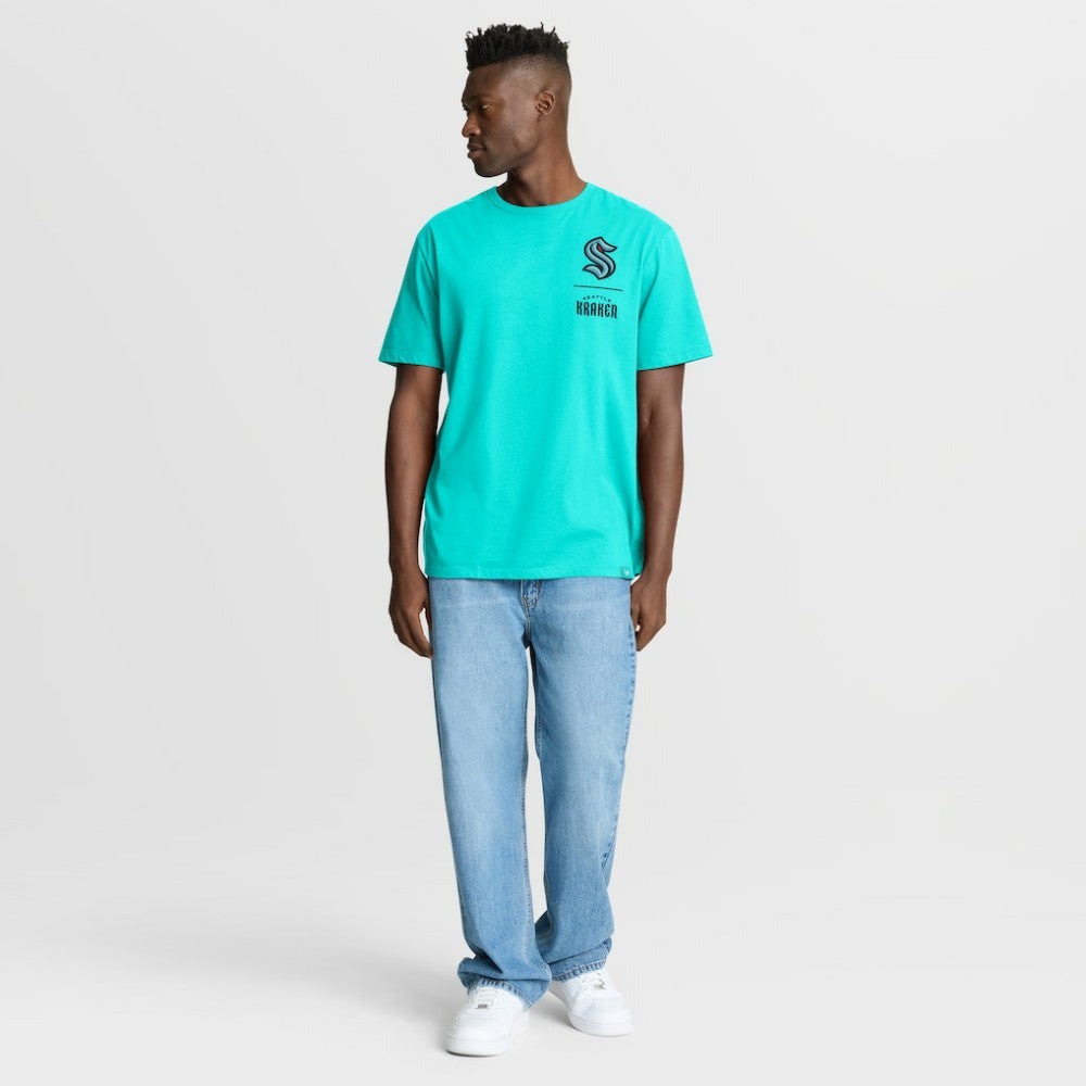Seattle Kraken Fanatics Crash The Net Legacy T-Shirt - Light Blue | Fanatics Clearance