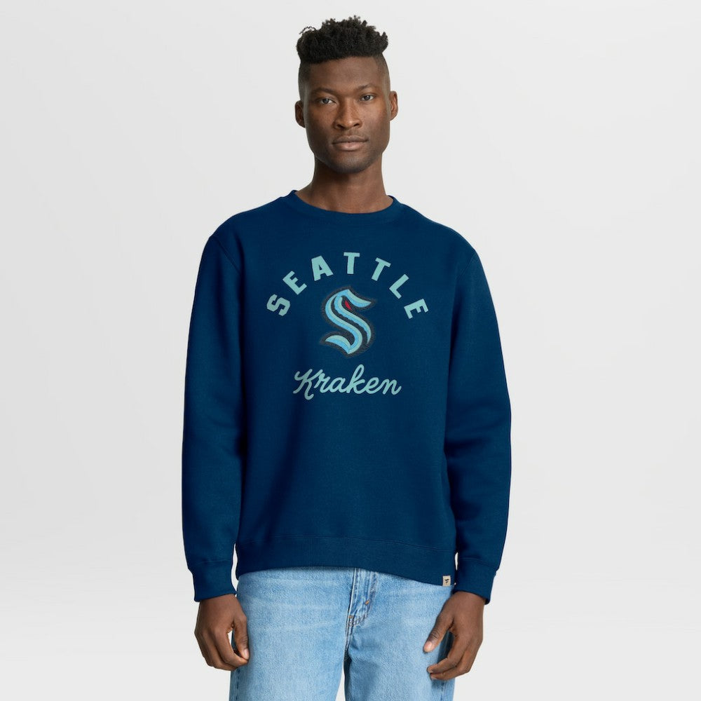 Seattle Kraken Fanatics Stickler Sweatshirt - Deep Sea Blue | Fanatics Lifestyle