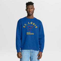 St. Louis Blues Fanatics Vintage Stickler Sweatshirt - Blue | Fanatics Clearance