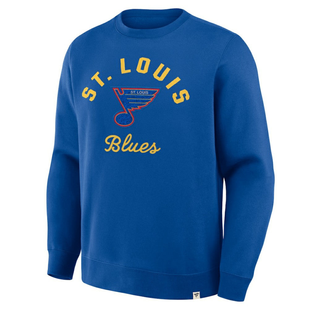 St. Louis Blues Fanatics Vintage Stickler Sweatshirt - Blue | Fanatics Clearance