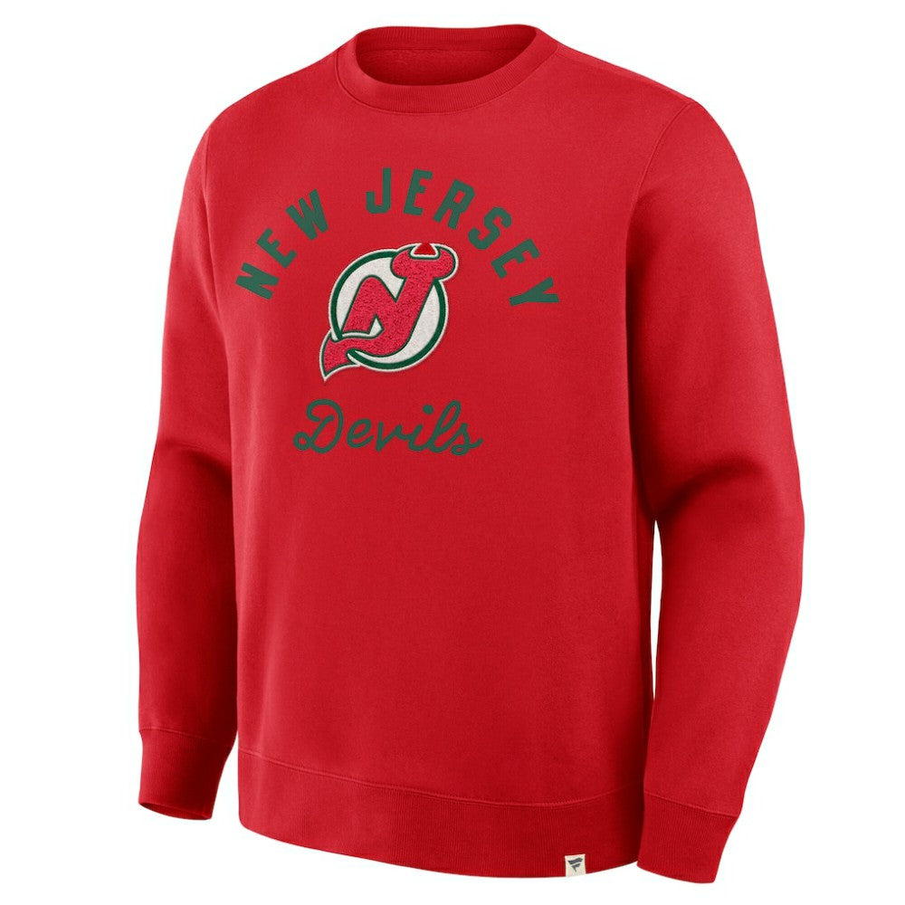 New Jersey Devils Fanatics Vintage Stickler Sweatshirt - Red | Fanatics online