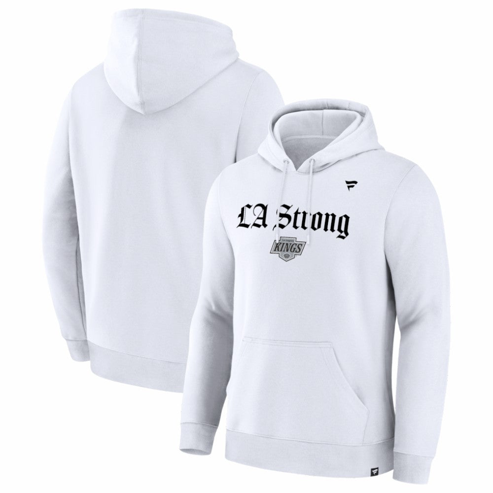 Los Angeles Kings Fanatics Unisex LA Strong Premium Fleece Pullover Hoodie - White | Fanatics sale