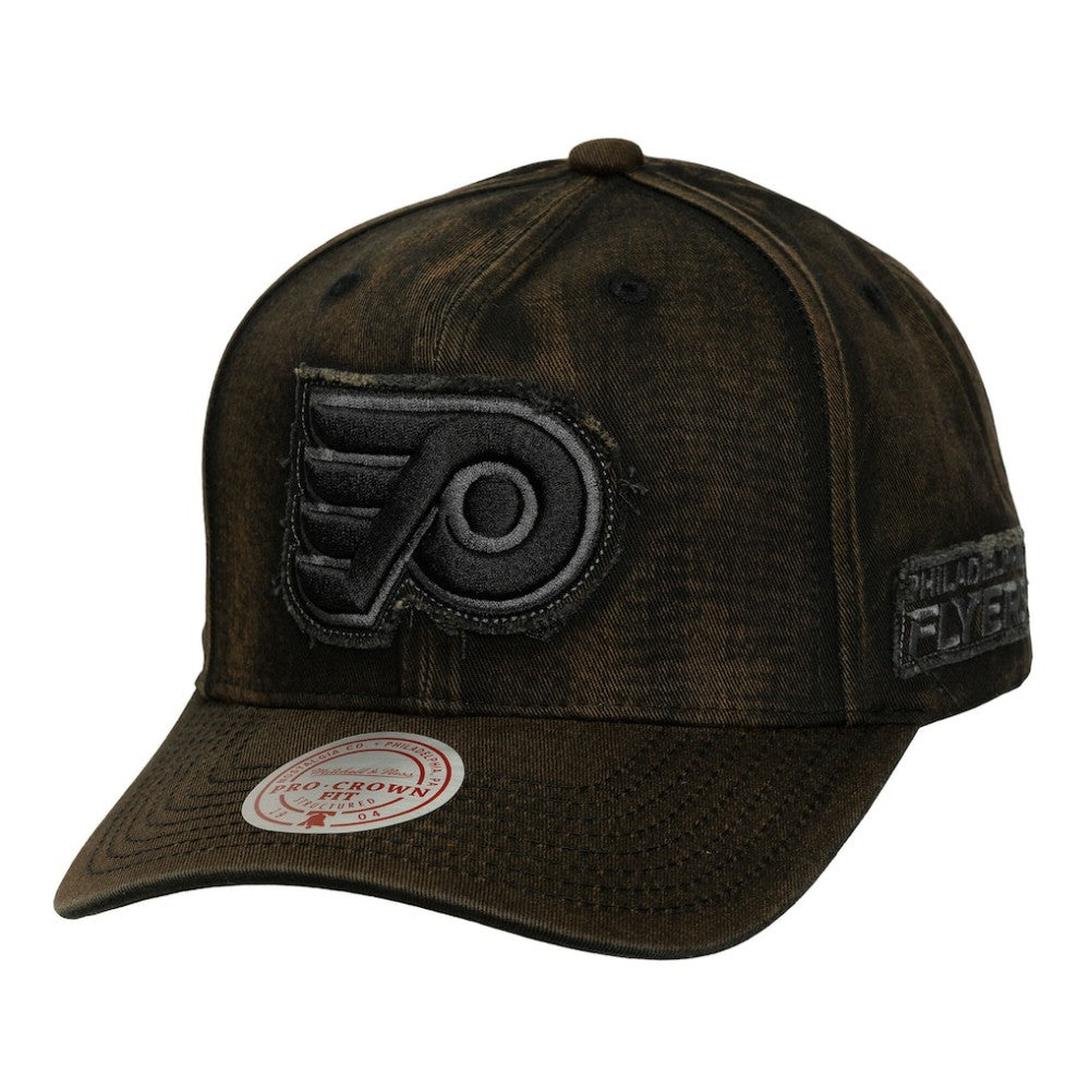 Philadelphia Flyers Mitchell & Ness Downtown Snow Wash Pro-Crown Adjustable Hat - Black | NHL online